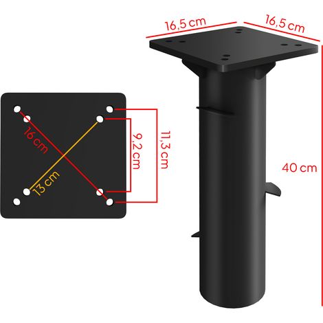 Pied de parasol en béton, pied de parasol déporté, support de parasol carré, support pour parasols déportés 113/92 mm, poids pour parasol de balcon, terrasse, jardin, gris foncé (1/5)