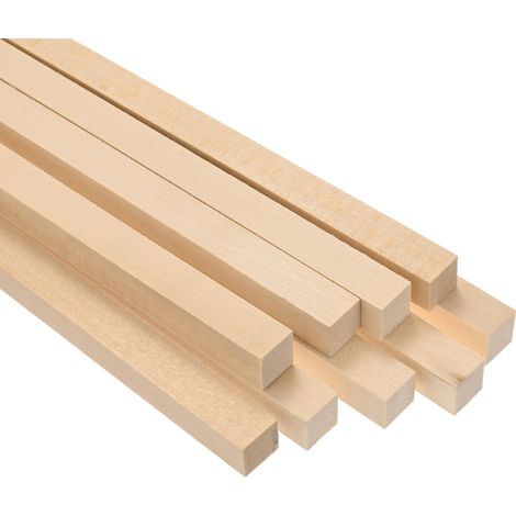 10-Pack 15/32 x 12 Pouces Cheville Carrée En Bois Couleur Bois (1/5)