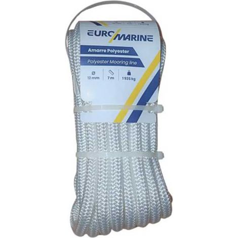 Cuerda de amarre Euromarine dockline ss guard poliéster 7 m 12 mm