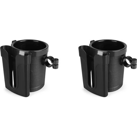 2X Porte-Gobelet de Vélo avec Porte-Clés de Téléphone Portable, Porte-Gobelet de Boisson de Guidon Universel pour Scooters de Bicyclettes, Noir (1/5)