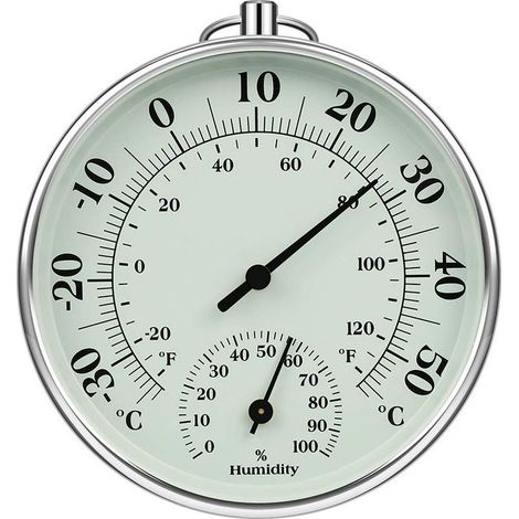10 cm Innen-/Außenthermometer mit Innen-/Außen-Hygrometer zur Klimaanlagenüberwachung – Anzeige von Temperatur, Luftfeuchtigkeit und Temperatur (1/5)