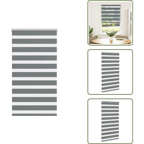 vidaXL Zebrarollo Dunkelgrau 75x150 cm Stoffbreite 70,9 cm Polyester (1/5)