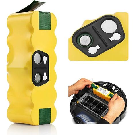 Convient aux accessoires de robot aspirateur iRobot Roomba série 5 6 7 8 9, remplace la batterie NiMH (1/2)