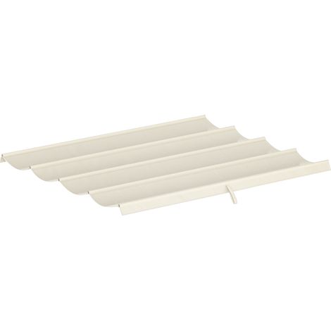 Outsunny Telo Pergolato per Esterni in Poliestere Crema Anti UV con 8 Fori