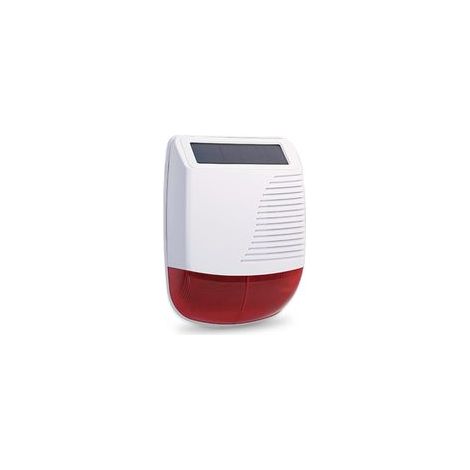 Sirènes Solaire sans Fil, Alarmes Maison extérieure, Son 110 DB, Fonction Flash LED, Batterie Longue durée, pour Dissuader Les intrus, Compatible avec WiFi Alarmes Maison