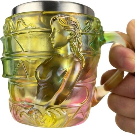 Tazas creativas pintadas con forma de libro, tazas de café, tazas de vidrio con forma de libro en varios colores, 200ml (1/5)