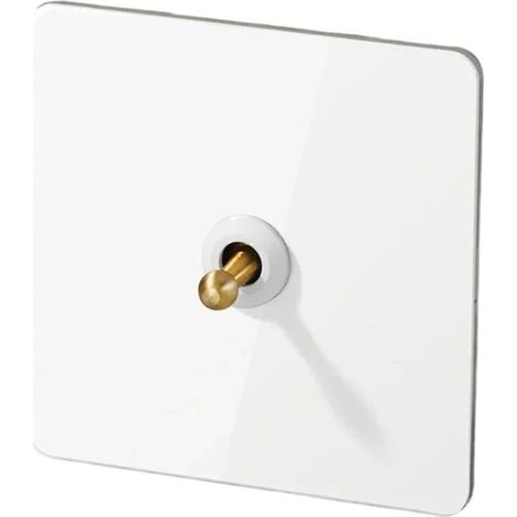 2-way 1-4 position rocker switch, brass control panel, wall switch (French plug). (1/4)