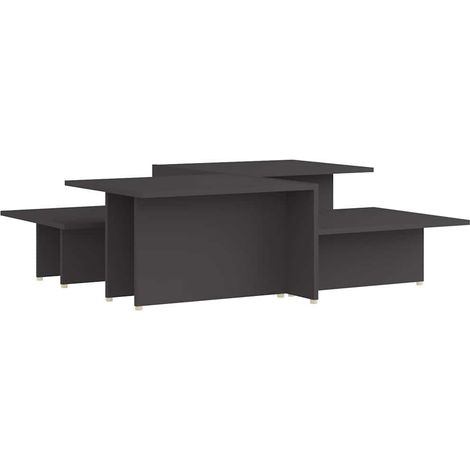 Maison Exclusive - Tables basses 2 pcs Gris 111,5x50x33 cm Bois d'ingénierie (1/5)
