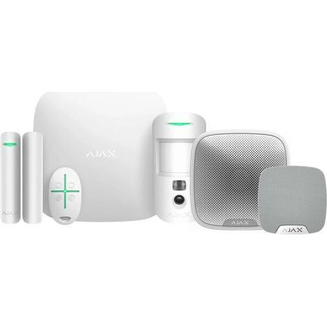 Ajax Kit antifurto wireless Bianco HUB2 PLUS GSM(4G) + SENSORE + CONTATTO + SIRENA - 38174S - 20294