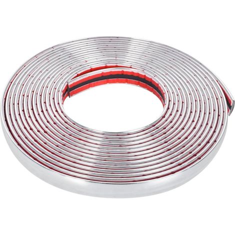 Chrom Zierleiste selbstklebend 15mm x 5m für Auto Außen Dekoration (1/5)