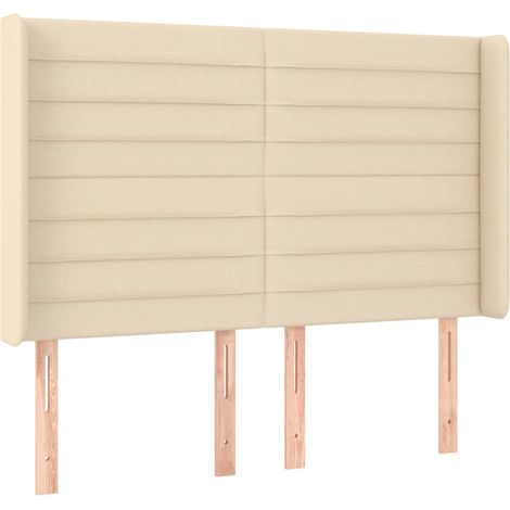 Maison Exclusive - Testiera ad Orecchio Crema 147x16x118/128 cm in Tessuto