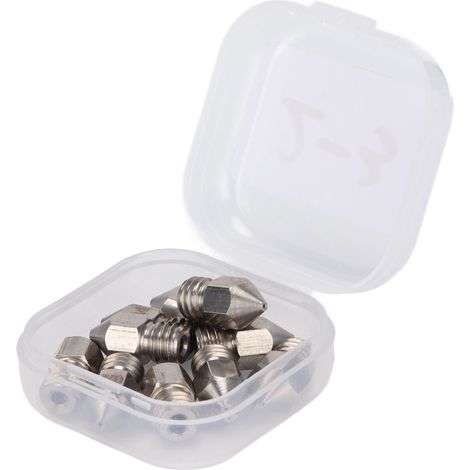 10 Stück MK8 3D-Druckerdüsen, Edelstahl, 1,75 mm Extrusionskopf-Zubehör, 0,4 mm