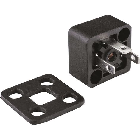 Connecteur pour électrovanne, Mâle, 2P+E, Traversant 10A, 250 V c.a. ( Prix pour Paquet de 5 )