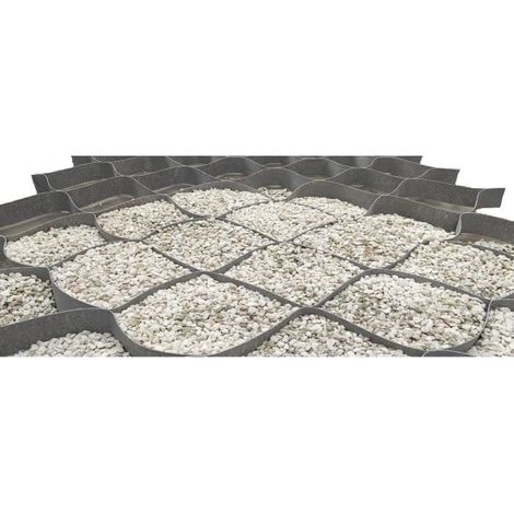 Stabilizzatore di ghiaia 5cm altezza (15x15cm) - 1x15m - 15m2