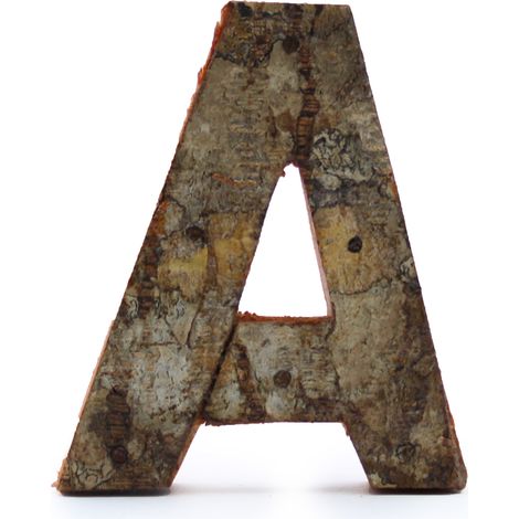 Lettre d'écorce rustique - "A" - 7 cm- Vendu par 1