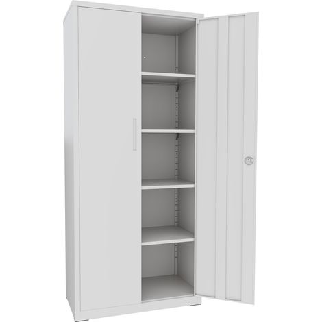 Oklahoma - Armadietto spogliatoio in metallo 2 posti 180 x 40 x 80 cm grigio chiaro