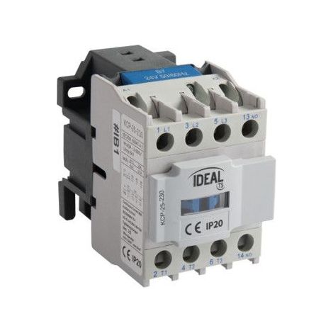 Contacteur de puissance 25A - AC-3 - 230V - Rail TH35 - 3P+1NO - Kanlux