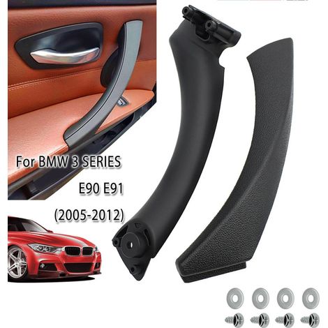 Poignée intérieure de porte gauche noire pour BMW E90/E91 (2005–2012)