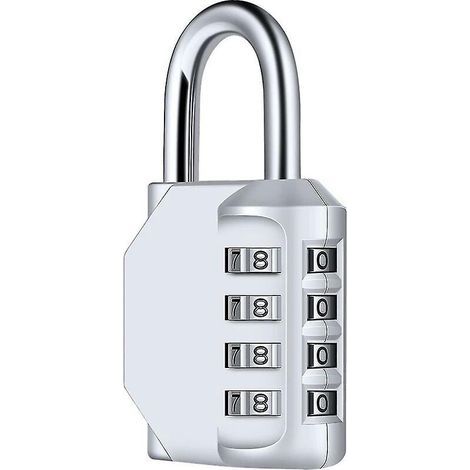cadenas Combinaison 4 Chiffres-argent, Diyife Waterproof, Fermoir Combinaison En Mtal Tanche Et Acier Plaqu (1/5)