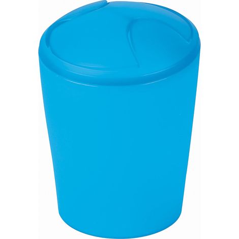 Poubelle à bascule MOVE - Design Moderne et Compact - Couvercle Amovible et Facile à Nettoyer - Idéale Salle de Bain ou Cuisine - 5L Frosty Bleu