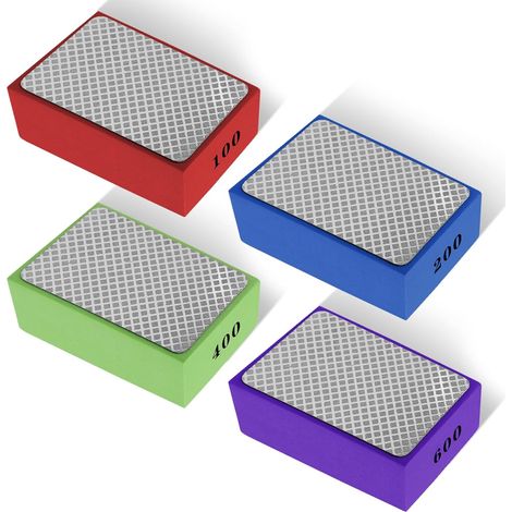 5 Pièces Cale De Ponçage Diamant 100 200 400 600 Pour Carrelage Pierre Marbre Verre Usage Pro Et Domestique (1/5)