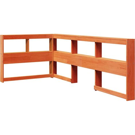 Maison Exclusive - Cabecero cama estantería forma L marrón encera