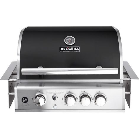 ALLGRILL Einbau-Gasgrill CHEF M BLACK Built-In Air System, 3 Brenner, Backburner 100749