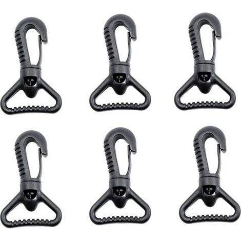 Mousqueton - Plastique - 32 mm - Pour Porte De Poussée - Noir - Lot De 10 (1/5)