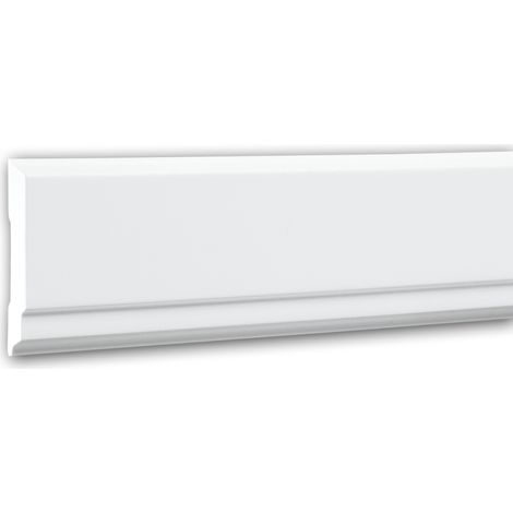 Moldura para pared 151343F Profhome Perfil de estuco Moldura flexible Moldura decorativa diseño moderno blanco 2 m