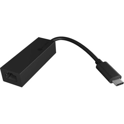 icy-box Adaptateur USB C vers Ethernet Noir 1000 Mbit/s (1/2)