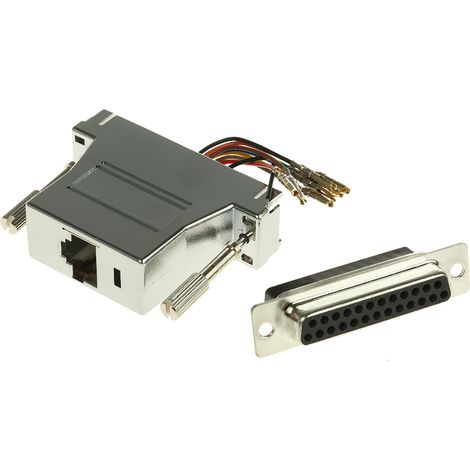 Adaptateur Sub-D 25 Femelle vers RJ45 Femelle RS PRO ( Prix pour 1 )