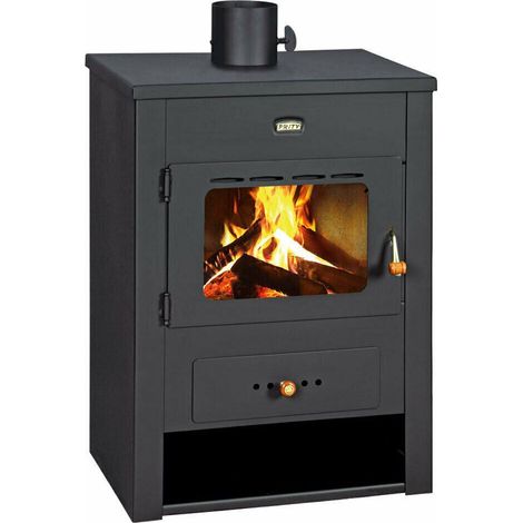 Stufa a legna Prity K13 da 12,1 kW colore nero in acciaio (1/5)