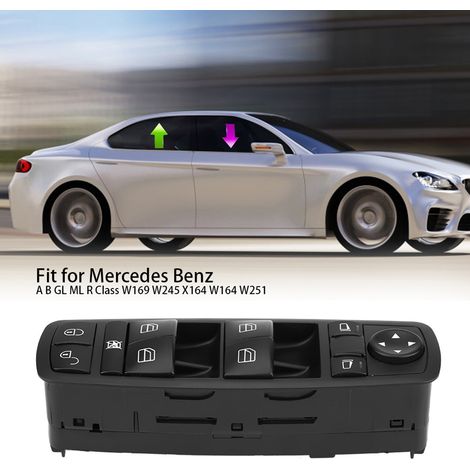 Mercedes-Benz Fensterheberschalter links (Fahrerseite) [1698206610] - Schalterhauptschalter, schwarz, ABS (1/5)