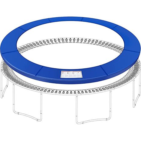 Accessoires de Remplacement de Trampoline, Tapis de sécurité pour Trampoline, Housse de Chevet à Ressort colorée, Protection Anti-UV imperméable pour Accessoires de Trampoline Rond (1/5)