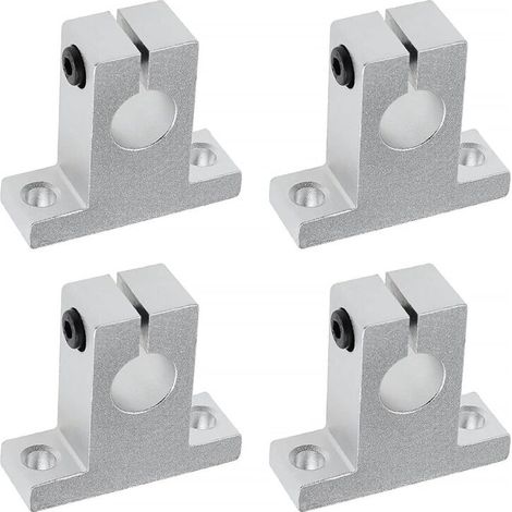 4x SK16 Support d'arbre Linéaire 16mm CNC Unités de Glissière à Billes à Mouvement Linéaire Support de Rail Guide d'arbre pour Imprimante 3D Machine Multi-axes