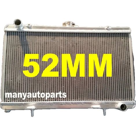 Radiador de aluminio de alto rendimiento, diseño de 3 núcleos, compatible con Silvia S13 SR20DET, construcción duradera. (1/5)