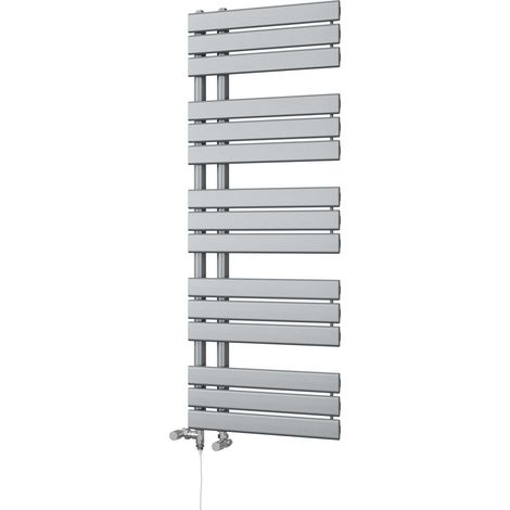 Tristan - Silver Dual Fuel Towel Rail H1292mm x W500mm Standard (1/3)