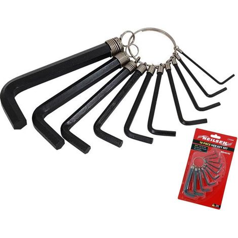 Neilsen 10pc Metric Hex Allen Key Tool Set Allan Alan 1.5mm - 10mm (1/2)