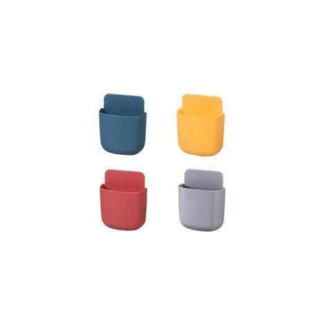 Range Telecommande Mural 4 Pièces Support Telecommande Mural Boîte Rangement pour Télécommande Auto Adhésive Support de Téléphone Portable Mural, 4 Couleurs (1/5)