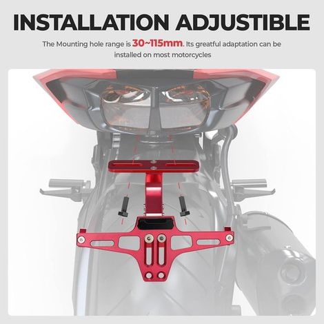 Accessoires universels pour la conversion de motos, supports de plaque d'immatriculation pour motos électriques, supports de plaque d'immatriculation pour avions, supports de plaque d'immatriculation (1/5)