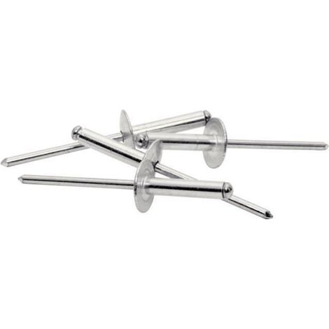 Rivet XL - Ø4 x 18 mm - Aluminium - Pour Fixation Matériaux Souples - 40 Pièces (1/2)