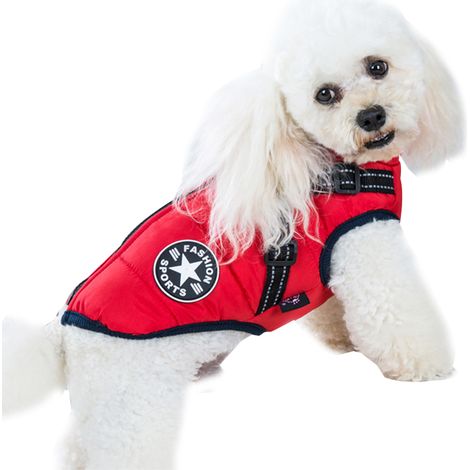 1 Manteau chien, sangle intégrée, imperméable, doublure laine, fermeture éclair, hiver pluie neige (1/5)