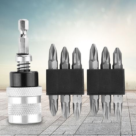 Support de limiteur de profondeur de vis réglable avec 12 embouts de tournevis cruciformes PH2 (1/5)