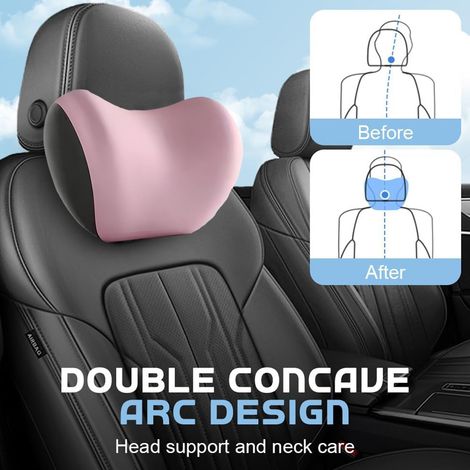 Coussin ergonomique pour appui-tête et soutien lombaire de voiture, en mousse à mémoire de forme et housse amovible respirante, pour soulager les douleurs cervicales et dorsales