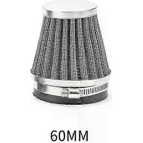 Motorcycle Air Filter 35-60mm High Flow Universal Motorbike Atv Dirt Bike Clamp-on Replacement Part Conical Air Filters( 60mm) (1/5)