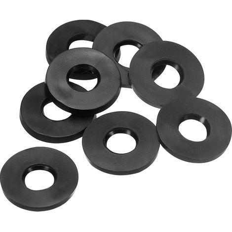 Joint Plat En Caoutchouc M6, Lot De 8, Diamètre Intérieur 6mm, Diamètre Extérieur 14mm, Épaisseur 2.5mm, Joint D'étanchéité Pour Robinet, Tuyau D'eau, Boulon De Fixation, Noir (1/5)