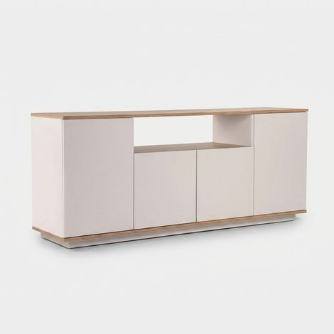 Moderne Anrichte mit 4 Türen und Regal für das Wohnzimmer Arista - Beige