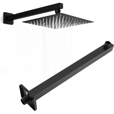 Bras de Douche en Acier Inoxydable, Tube d'Extension de Douche Bras Colonne Pomme de Douche Droit Carré Fixé au Mur pour Pommeau Douche à Pluie Plafond Salle de Bain (1/5)