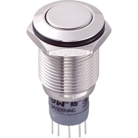 TRU COMPONENTS 701931 LAS2GQF-22/N/P Pulsante antivandalo 250 V/AC 3 A 2 x On / (On) Momentaneo 1 pz. (1/3)