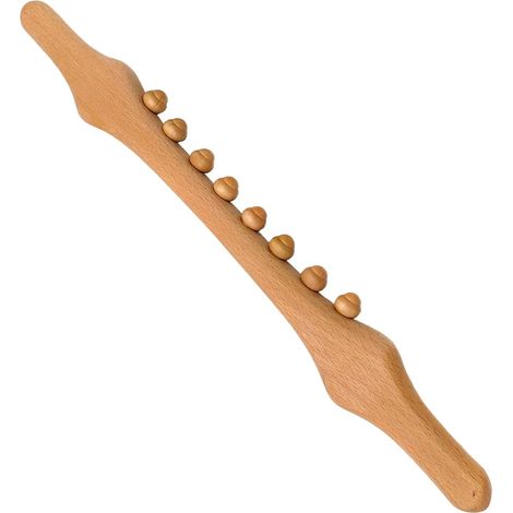 Bâtonnet de massage portatif en bois pour le drainage lymphatique, le soulagement des douleurs musculaires et la relaxation des bras et des pieds.-AquaForge